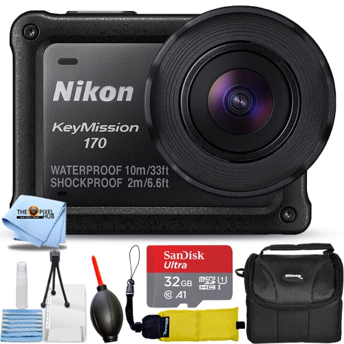 Nikon KeyMission 170 4K Action Camera 26514 - 7PC Accessory Bundlle