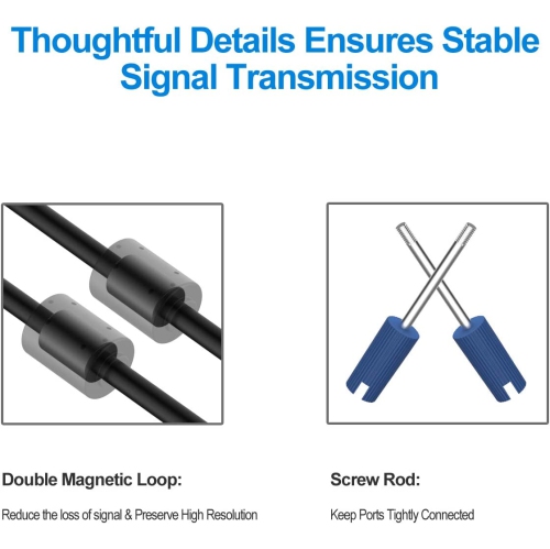 R VGA to VGA Monitor Cable - 6 Feet
