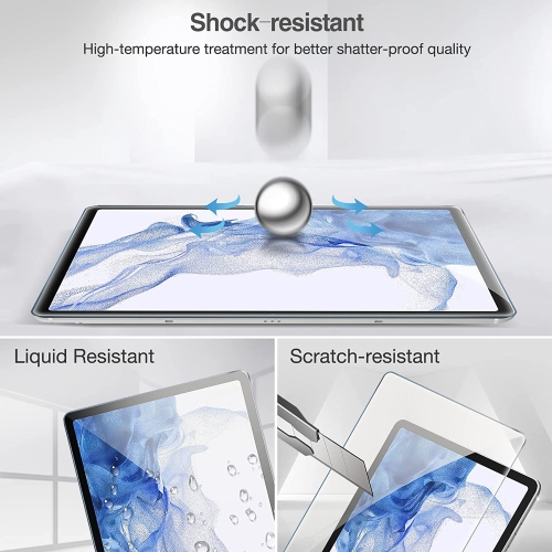 Paquet de 2 protecteurs d’écran P pour Galaxy Tab S8 plus 2022 de 12.4 po/Galaxy Tab S7 FE 2021 (SM-T730/T736)/Galaxy Tab S7 plus 2020