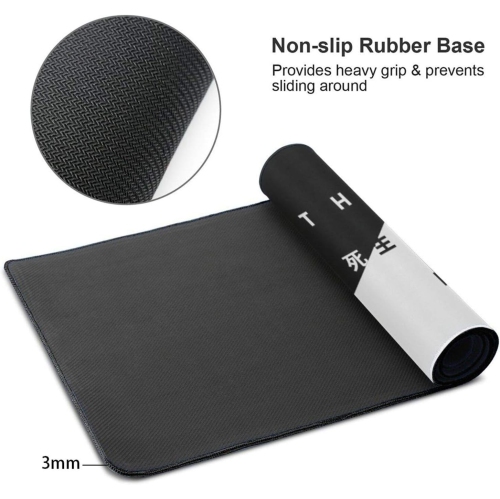 Black and White Mouse Pad Cherry Blossom Gaming Mouse Pad XL Long Mouse Pad Large XXL Mousepad Extended Stitched Edges Non-Slip Rubber Base Mice Pad