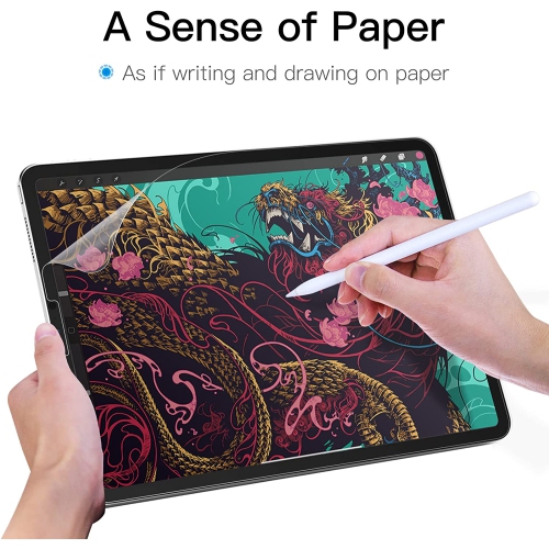 J Paper Screen Protector for iPad Air 5/4 10.9-Inch, iPad Pro 11-Inch All Models, Anti-Glare, Matte PET Paper Film for Drawing