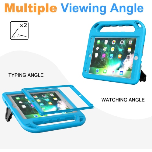 B Kids Case for iPad 9.7 2018/2017/iPad Air 2, iPad 6th/5th Generation Case for Kids, with Built-in Screen Protector, Shockproof Handle Convertible