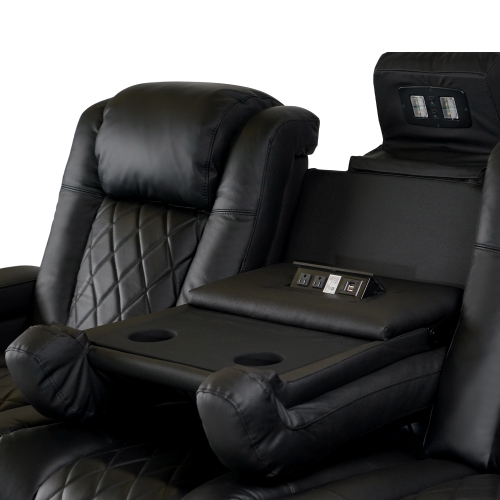 Sièges de cinéma maison Tuscany de Valencia | cuir nappa de grain supérieur 11000, soutien lombaire électrique, appuie-tête électrique,