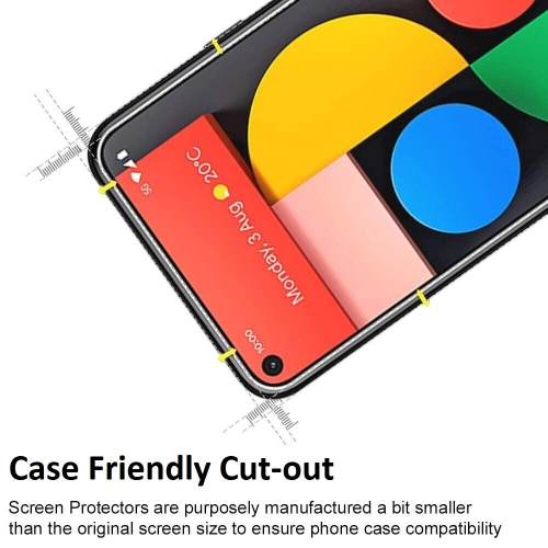 [2 PACK] Google pixel 4a Tempered Glass Screen Protector Guard - Case Friendly