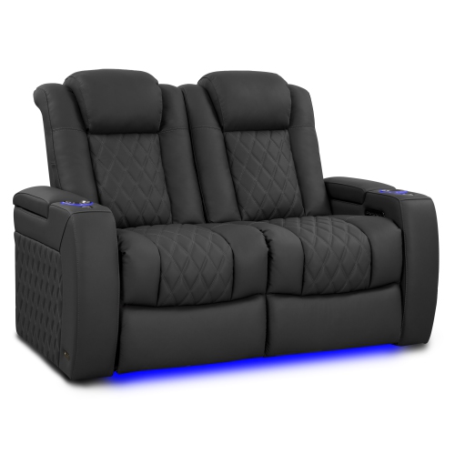 Valencia Tuscany Luxury Recliner Home Theater Seating | Premium Italian Nappa Leather 20000, Power Lumbar & Power Headrest, RGB Lighting