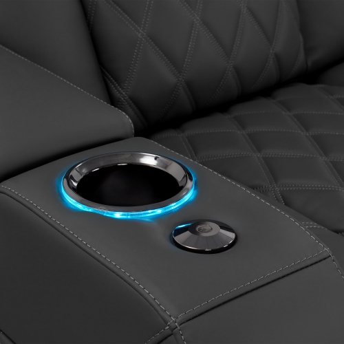 Valencia Tuscany Luxury Recliner Home Theater Seating | Premium Italian Nappa Leather 20000, Power Lumbar & Power Headrest, RGB Lighting