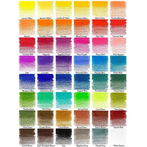 Professional Colored Pencils Set of 48 Color for Drawing Art, Sketching, Shading