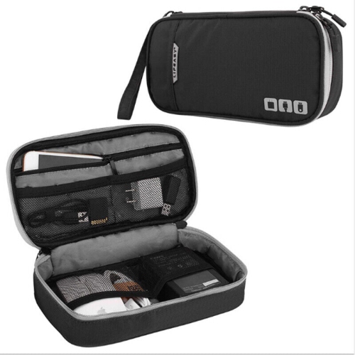 Electronics Travel Organizer for iPad Mini, Kindle, Hard Drive, Cables, Chargers