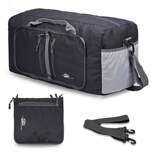 Sac de sport pliable de 40 l pour le sac de sport léger de voyage, noir