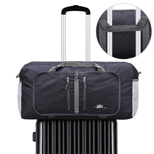 Sac de sport pliable de 40 l pour le sac de sport léger de voyage, noir