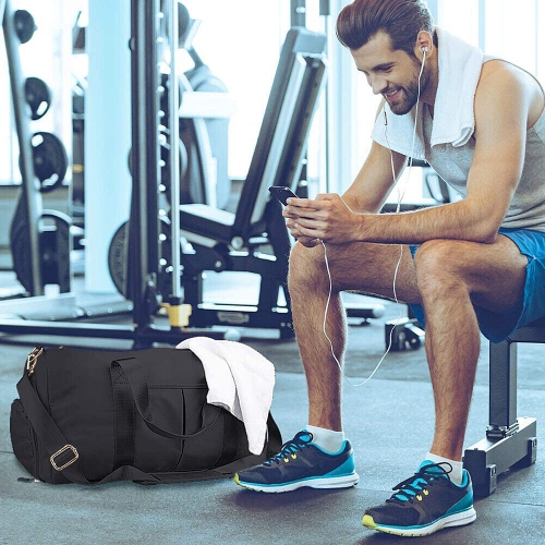 Travel Duffel Bag, Gym Bag with Shoes Compartment and Wet Pocket
