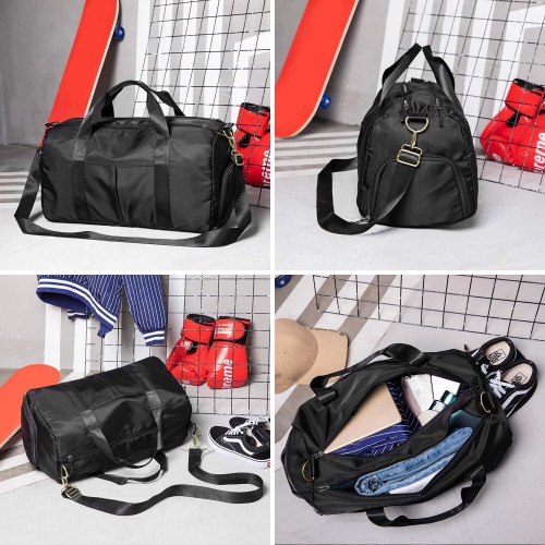 Lightweight Gym Sports Duffel Bag with Shoes Compartment & Wet