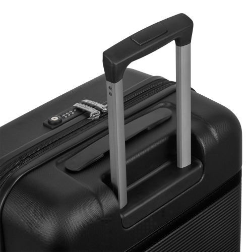 Bugatti Wellington 3 Piece Hardside Luggage Set with Expansion - Black