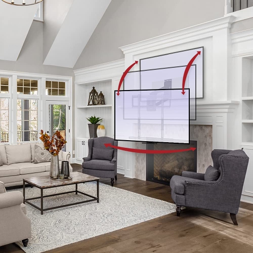 MantelMount MM700 Premier Series Above Fireplace Pull Down TV Mount for 45"-90" TVs Over Mantel