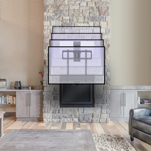 MantelMount MM700 Premier Series Above Fireplace Pull Down TV Mount for 45"-90" TVs Over Mantel