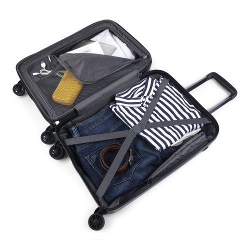 Bagage de cabine rigide avec extension Milano de Bugatti - Anthracite