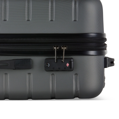 Bugatti - Geneva Hardside Carry-on Luggage with Expansion - Charcoal