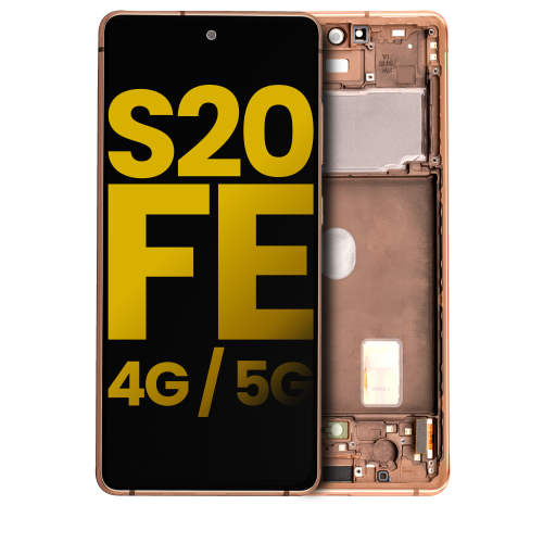 Replacement OLED Assembly With Frame Compatible For Samsung Galaxy S20 FE 4G / 5G (Cloud Orange)