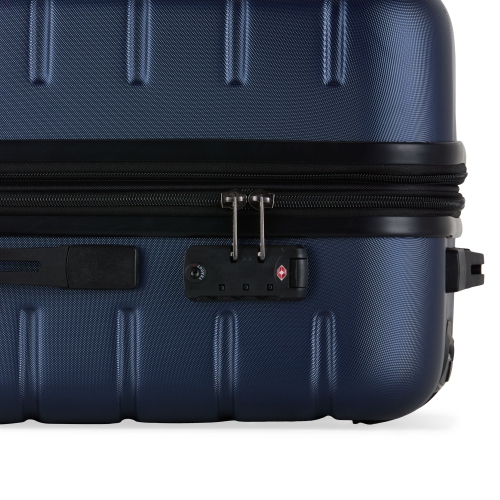 Bugatti - Geneva Hardside Carry-on Luggage with Expansion - Navy