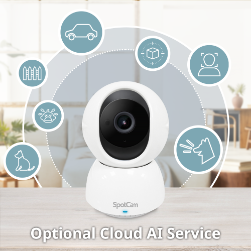 SpotCam Eva Pro Wireless Home Security Camera, 2K , Indoor, Night Vision, Two-Way Talk, Motion & Sound Alert, PTZ Pan/Tilt, Automatic Human Tracking,