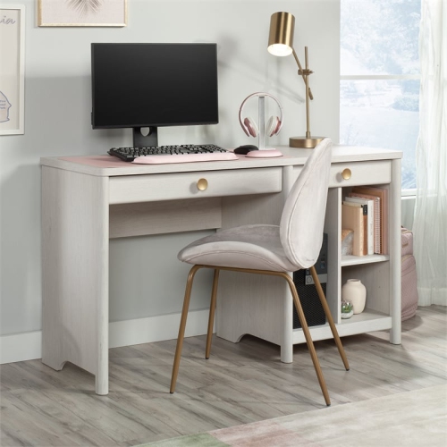 Sauder Dover Edge Engineered Wood Desk in Glacier Oak