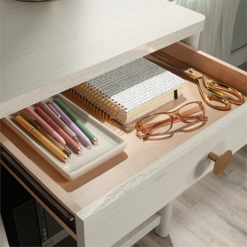 Sauder Dover Edge Engineered Wood Desk in Glacier Oak