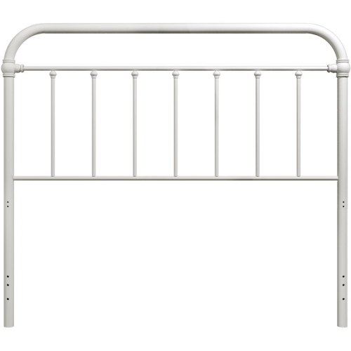Hillsdale Kirkland King Metal Spindle Panel Headboard in White