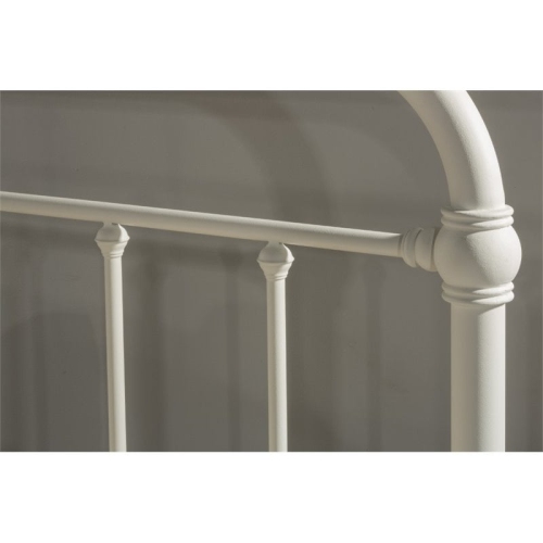Bowery Hill Twin Metal Spindle Panel Headboard in White