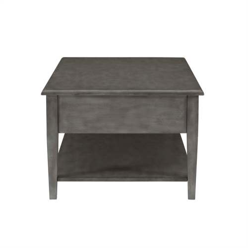 Linon Sadie Wood Coffee Table with Storage in Gray