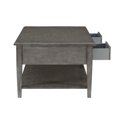 Linon Sadie Wood Coffee Table with Storage in Gray