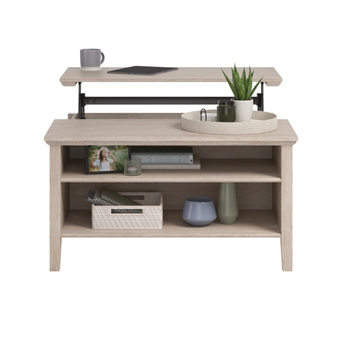 Sauder East Adara Engineered Wood Lift Top Coffee Table in Cascade Oak Finish