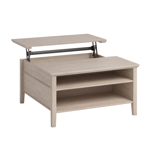 Sauder East Adara Engineered Wood Lift Top Coffee Table in Cascade Oak Finish