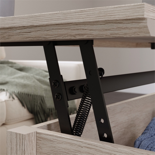 Sauder East Adara Engineered Wood Lift Top Coffee Table in Cascade Oak Finish