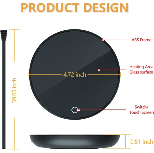 Chauffe-café électrique, chauffe-café Smart Coffee pour bureau, chauffe-tasse avec 2 réglages de température, chauffe-tasse, chauffe-boissons