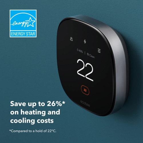 Nouveau en 2022! Thermostat intelligent Premium d’ecobee avec capteur intelligent