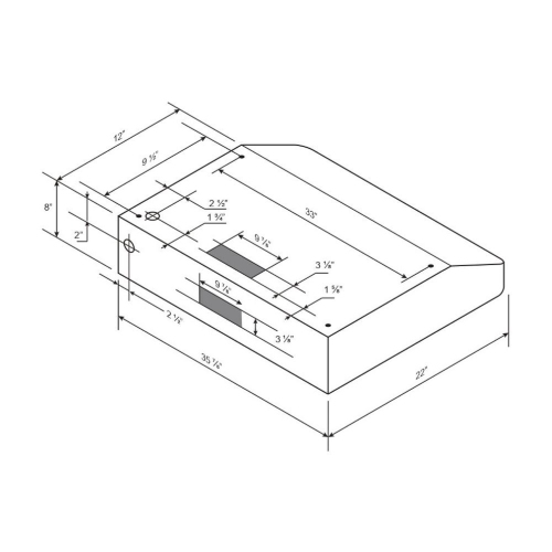 Cyclone 36" 680 CFM LED lights Undermount Range Hood