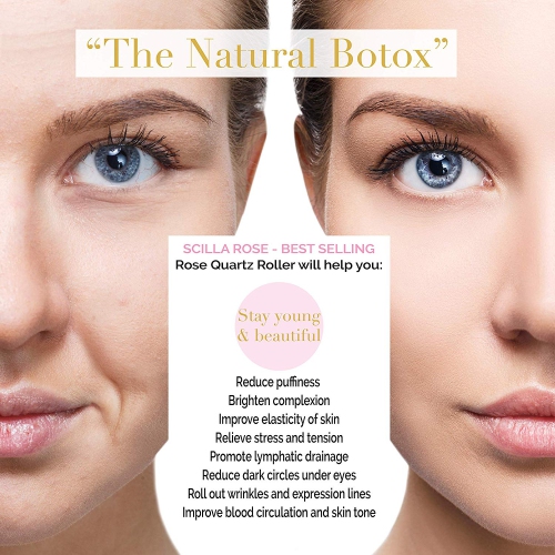 Gua Sha & Jade Roller Set – Original Rose Quartz Roller for Scrape Massage – Beauty Skin Care Kit –Rejuvenating Skin – Anti-Aging Firming Effect –