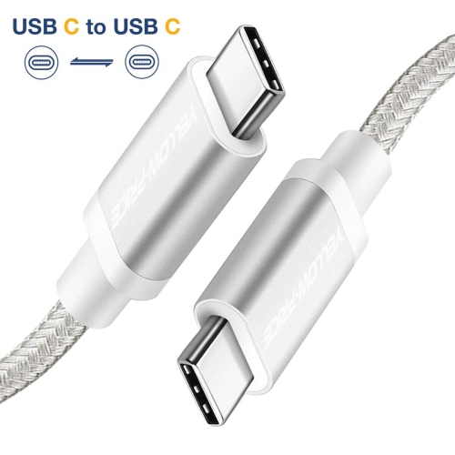 YELLOW-PRICE  Thunderbolt 3 Compatible Nylon Braided USB C to USB C Cable Increased Durability