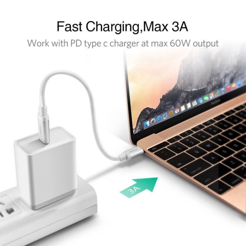 Câble USB C à USB C tissé en nylon compatible Thunderbolt 3 pour une durabilité accrue