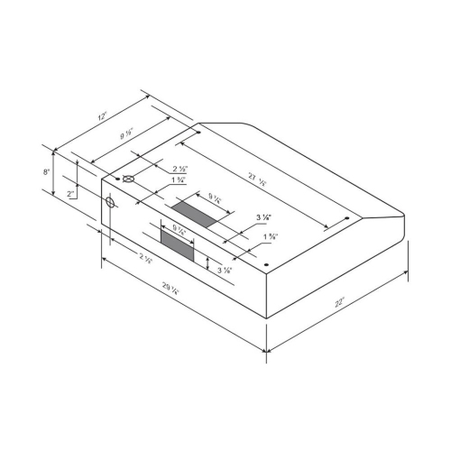 Cyclone 30" 680 CFM LED lights Undermount Range Hood