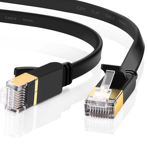 Image 1 of 10.. Cat 7 Gigabit Ethernet Cable Cord Flat Design 10Gbps for 600Mhz/s STP for PC PS4