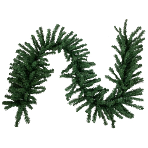 Image 1 of 3.. 9' x 20" Green Artificial Pine Christmas Garland, Unlit