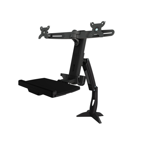 AMER Tilt Dual Sit Stand Workstation Clamp Mount