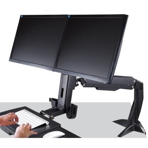 AMER Tilt Dual Sit Stand Workstation Clamp Mount