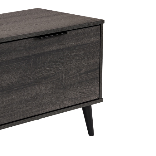 CorLiving Cole 71'' Wide Dark Grey Wood Grain TV Stand with Cabinet Storage, for TVs up to 85"