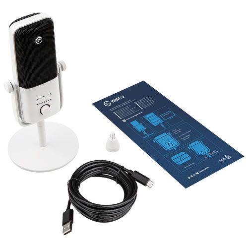 Elgato Wave:3 Condenser Microphone (10MAB9911) - White