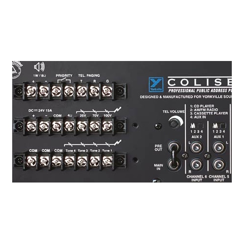 Amplificateur de sonorisation à 6 canaux et 70 4 zones de 180 W Sound Coliseum de Yorkville