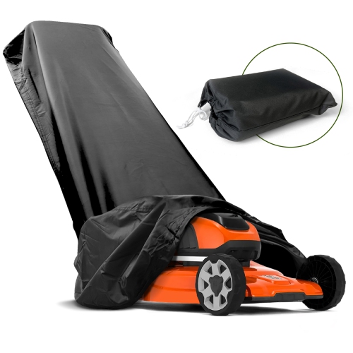 Lawn Mower Cover, Marine Grade 600D, Push Mower Cover, Outdoor Storage Lawn Mower Cover Waterproof Heavy Duty, UV Protection Universal Push Lawn