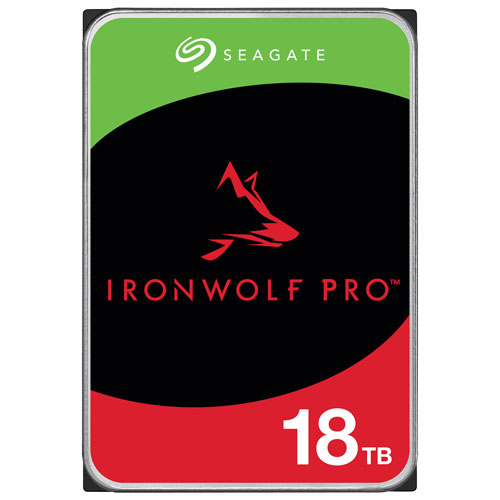 Disque dur interne NAS SATA 3,5 po 18 To 7200 tr/min Ironwolf Pro de Seagate