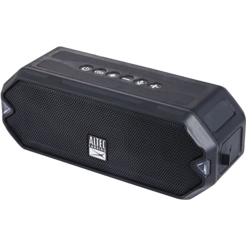 Chargeur de téléphone et haut-parleur sans fil noir USB étanche HydraJolt d’Altec Lansing